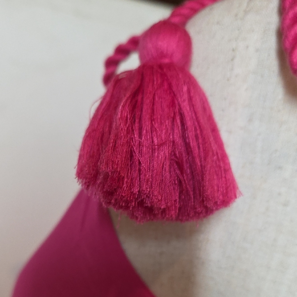 NEW $410 RHODE HOT PINK CASEY SLEEVELESS MINI DRESS SIZE S - Picture 5 of 7